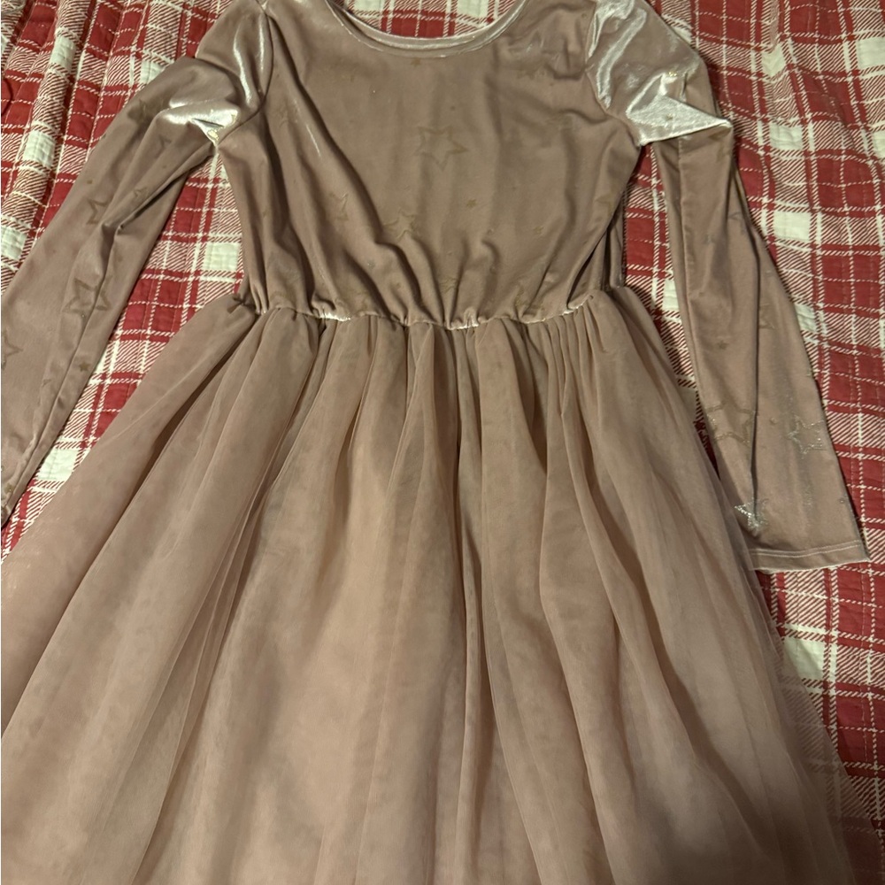 Cat & Jack Blush Long Sleeve Formal Dress